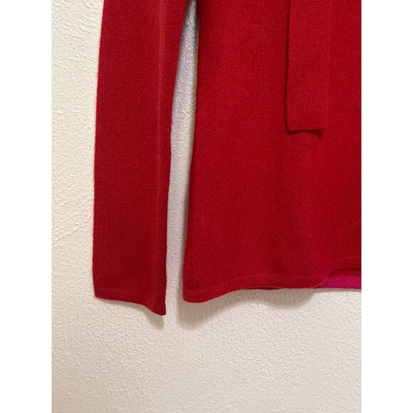 Classiques Entier 100% Cashmere Sweater Red S Necktie Classic Quite Luxury - Picture 5 of 13